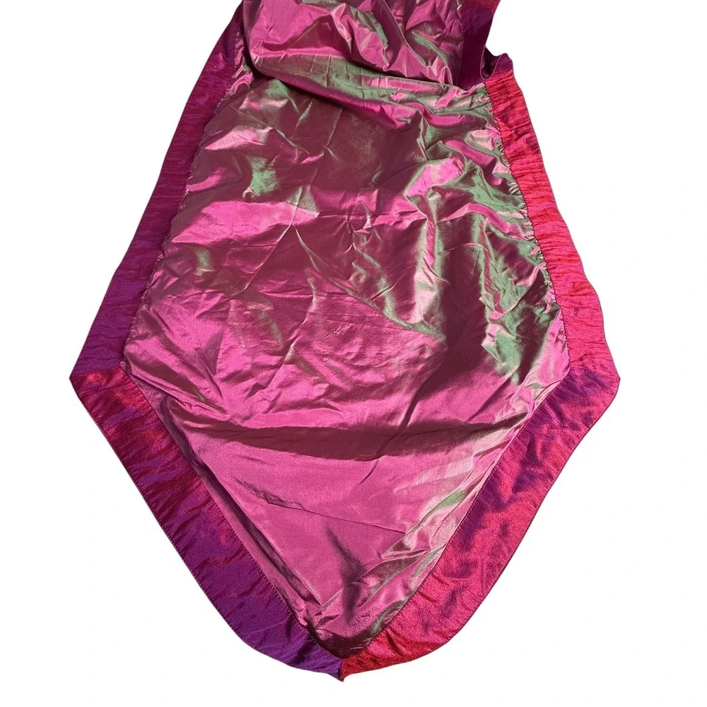 Vintage Iridescent Magenta Table Runner Y2K Fairy Boho Whimsical Witchy 92x24